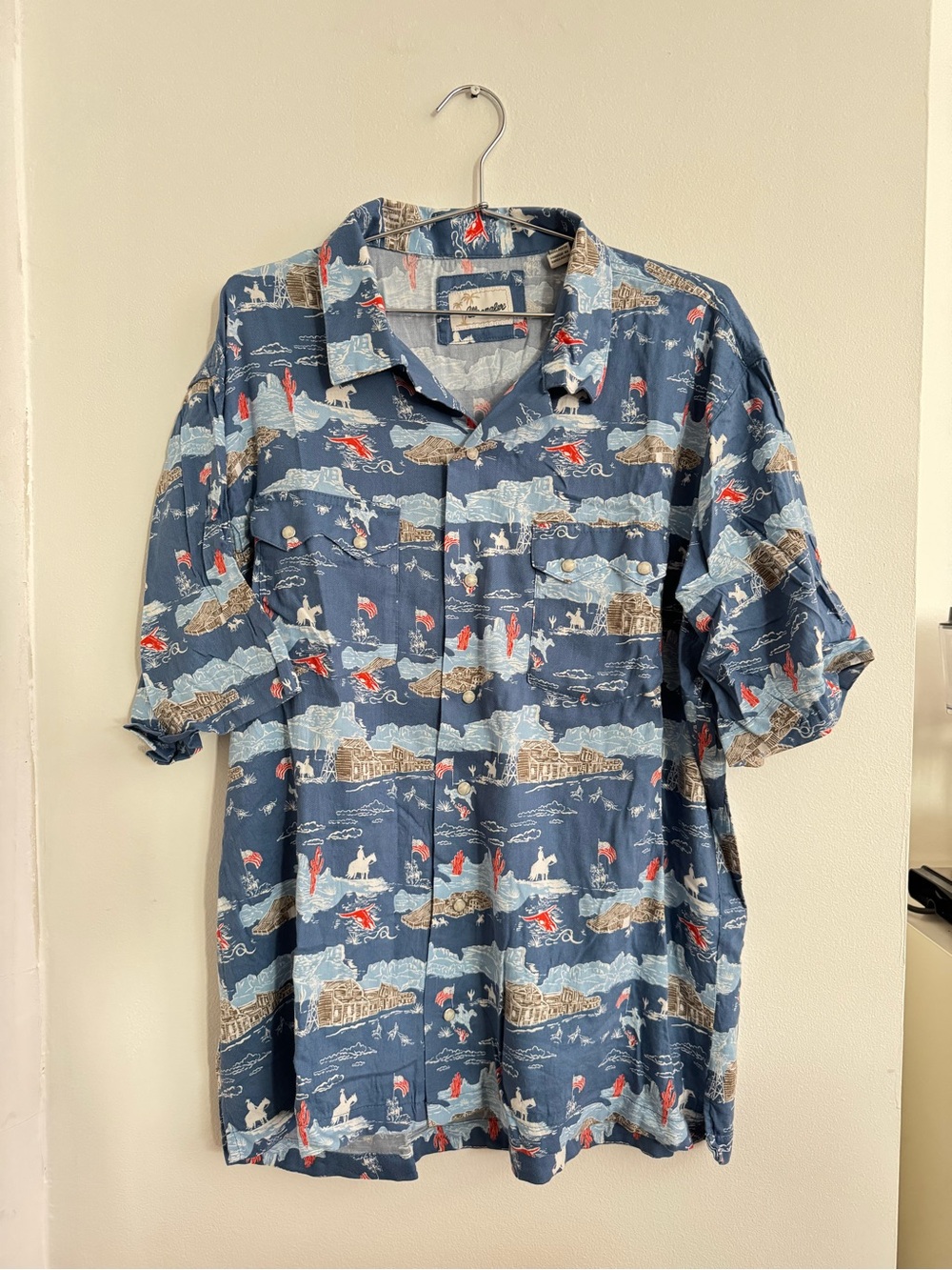 Wrangler Printed Short Sleeve Button-Up Shirt